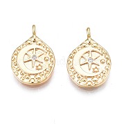 Латунные микропаве прозрачные подвески с фианитом KK-N232-246