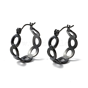 Массивные серьги-кольца из нержавеющей стали 304 с овальными звеньями для женщин EJEW-P197-06EB