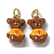 Подвески из латуни с покрытием из эмали KK-S366-02G