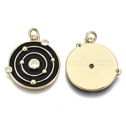 Латунные микро проложить кубического циркония подвески ZIRC-N039-056B-NF-1