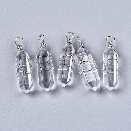 Прозрачные стеклянные подвески GLAA-S130-35-1