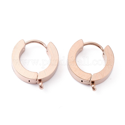 Ионное покрытие (ip) 304 нержавеющая сталь серьги-кольца Huggie Hoop фурнитура STAS-I167-01B-RG-1