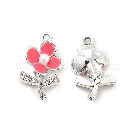 Rhinestone сплава эмали подвески ENAM-K020-01C-1