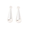 Brass Pendants, Lead Free & Cadmium Free, Teardrop, 925 Sterling Silver Plated, 4x4mm, Hole: 1.2mm