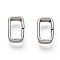 Non-Tarnish 201 Stainless Steel Open Quick Link Connectors, Rectangle, Stainless Steel Color, 7x5x2mm, Inner Diameter: 5x3mm