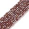 Transparent Glass Beads, 32 Facets, AB Color Plated, Round, Sienna, 4.5x4mm, Hole: 1mm, about 87~93pcs/strand, 32~33cm