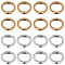 100Pcs 2 Colors Tibetan Style Alloy Bead Frame, Lead Free and Cadmium Free, Ring, Mixed Color, 15x13x3.5mm, Hole: 1.5mm, 50pcs/color