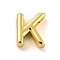 Brass Pendants, Cadmium Free & Nickel Free & Lead Free, Real 18K Gold Plated, Letter K, 8.5x7x3mm, Hole: 1.2mm