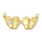 Rack Plating Brass Micro Pave Cubic Zirconia Pendants, Lead Free & Cadmium Free, Long-Lasting Plated, Palm, Real 18K Gold Plated, 14x18x3.5mm, Hole: 3.6mm