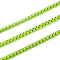 Spray Painted Brass Box Chains, Venetian Chains, with Spool, Unwelded, Lime, 2x2.5x2.5mm