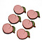 Faux Suede Patches, Costume Ornament Accessories, for Magic Tape Hair Clip Making, Peach, Pink, 34.5x44x3mm
