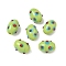 Handmade Lampwork Bumpy Beads, Column, Yellow Green, 16x10.5~11mm, Hole: 1.4mm