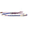 Bohemian Style Glass Beads Braided Bead Bracelets for Women, Column, Mixed Color