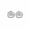 Brass Charms, Nickel Free, Pentagon with Star, Real Platinum Plated, 12x11.5x2mm, Hole: 1.2mm
