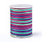 Segment Dyed Polyester Thread, Braided Cord, Colorful, 1mm, about 7.65 yards(7m)/roll
