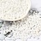 6/0 Glass Seed Beads, Opaque Colours Luster, Teardrop, White, 4.5~5x4x3~3.5mm, Hole: 0.9mm, about 125pcs/10g
