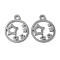 Non-Tarnish 304 Stainless Steel Charms, Manual Polishing, Star, Stainless Steel Color, 14.5x12x1mm, Hole: 1.6mm