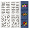 BENECREAT 4Steets 65Pcs Water Soluble Embroidery, 11.7x9.3inch Flower Pattern Transfers Water Soluble Stabilizer for Embroidery Stick and Stitch Embroidery Designs