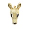 Brass With Cubic Zirconia And  Enamel Pendants, Cadmium Free & Lead Free, Deer Charms, Real 18K Gold Plated, 36x22.5x19mm, Hole: 4.5x3.5mm