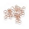 Ion Plating(IP) 304 Stainless Steel Open Jump Rings, Rose Gold, 20 Gauge, 5x0.8mm, Hole: 3.5mm