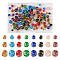 96Pcs 24 Styles Luminous Handmade Gold Sand Lampwork Beads, Round, Mixed Color, 6~10x6~10mm, Hole: 1.2~1.6mm, 4pcs/style