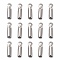 Tarnish Resistant 201 Stainless Steel Fold Over Crimp Cord Ends, Oval, Stainless Steel Color, 11x3x2.5mm, Hole: 1mm