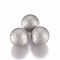 Tarnish Resistant 304 Stainless Steel Textured Beads, No Hole/Undrilled, Round, Stainless Steel Color, 10mm