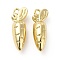 Rack Plating Alloy Pendants, Cadmium Free & Lead Free, Carrot Charms, Light Gold, 24x9x7mm, Hole: 1.8mm