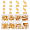 PH PandaHall 80pcs Brass Ribbon Crimp Ends 4 Sizes Belt Buckle End Tip Golden Crimp End Fasteners Clasp Leather Crimp Ends for DIY Jewelry Necklace Bracelet Clothes Leather Craft Making, 8/10/13/16mm
