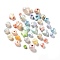 Opaque Macaron Color Acrylic Beads,  Mixed Shape, Mixed Color, 5~16x6~16.5x6~13mm, Hole: 1.5~5mm, about 15~30pcs/set