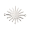 Rack Plating Brass Connector Charms, Long-Lasting Plated, Sun Links, Platinum, 26.5x22.5x0.9mm, Hole: 1.2mm