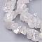 Electroplated Natural Quartz Crystal Bead Strands, Nuggets, Rainbow Plated, 10~24.5x5.5~16x2~23mm, Hole: 1mm, about 54~64pcs/strand, 15.1~15.9 inch