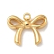 PVD Vacuum Plating 304 Stainless Steel Pendants, Bowknot Charm, Real 18K Gold Plated, 13x16x3mm, Hole: 1.4mm