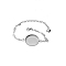 304 Stainless Steel Link Chain Bracelet Making, with Round Trays, DIY Handmade Jewelry Accessories, Stainless Steel Color, Leaf, Inner Diameter: 3/4 inch(2cm)