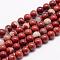 Natural Red Jasper Bead Strands, Round, 6mm, Hole: 1mm, about 58~60pcs/strand, 15 inch
