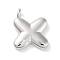 Rack Plating Brass Balloon Letter Pendants, Cadmium Free & Lead Free, Long-Lasting Plated, Platinum, Letter X, 17.5x14.5x4.5mm, hole: 2.5mm