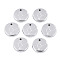 Non-Tarnish 316 Surgical Stainless Steel Charms, Flat Round with Constellation, Stainless Steel Color, Virgo, 10x2mm, Hole: 1mm