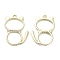 Alloy Pendants, Hollow Cat with Rhinestone, Light Gold, 28x19.5x2.5mm, Hole: 1.8mm