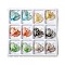 Handmade Gold Sand Lampwork Pendants, Heart, Mixed Color, 44~47x42~45x12~17mm, Hole: 5.5~7.5x5~8mm, 12pcs/box