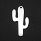 Non-Tarnish 201 Stainless Steel Pendants, Laser Cut, Cactus, Stainless Steel Color, 30x15x1mm, Hole: 1.6mm
