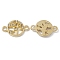 Alloy Connector Charms, Tree of Life Links, with Crystal Rhinestones, Golden, 10.5x16x2mm, Hole: 1.6mm