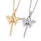 304 Stainless Steel Pendant Necklaces, with Lobster Clasp, Magic Stick, Golden & Stainless Steel Color, 18.11 inch(46cm)