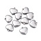 Tarnish Resistant 304 Stainless Steel Pendants, Heart, Stainless Steel Color, 16x16x3.5mm, Hole: 1.6mm