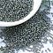 MIYUKI Round Rocailles Beads, Japanese Seed Beads, 11/0, (RR1021) Silverlined Gray AB, 2x1.3mm, Hole: 0.8mm, about 1111pcs/10g