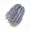 Waxed Cord and Organza Ribbon Necklace Making, with Iron Lobster Claw Clasps, Platinum, Slate Gray, 17.6 inch~17.8 inch(45~45.5cm), 7mm