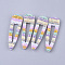 Plastic Cabochons, with Sequins/ Paillettes and Non Woven Fabric, For Hair Clip Making, Teardrop, Colorful, 78x23x6mm