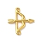 Ion Plating(IP) 304 Stainless Steel Connector Charms, Bow and Arrow Link, Real 18K Gold Plated, 22.5x21x2mm, Hole: 1.6mm