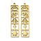 Ion Plating(IP) 304 Stainless Steel Pendants, Rectangle Charm, Real 18K Gold Plated, 33.5x8x1.5mm, Hole: 1.4mm