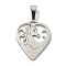 Non-Tarnish 304 Stainless Steel Pendants, Laser Cut, Heart with Horse Charm, Stainless Steel Color, 26x20x1mm, Hole: 5.5x3mm