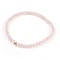 Natural Rose Quartz Stretch Bracelets, with 925 Sterling Silver Spacer Beads, Round, 2-1/8 inch(5.5cm)